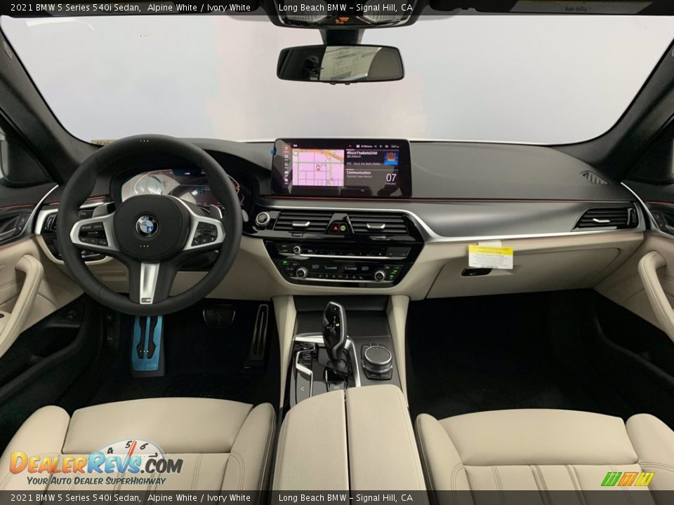 2021 BMW 5 Series 540i Sedan Alpine White / Ivory White Photo #4