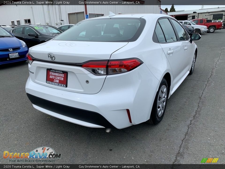 2020 Toyota Corolla L Super White / Light Gray Photo #5