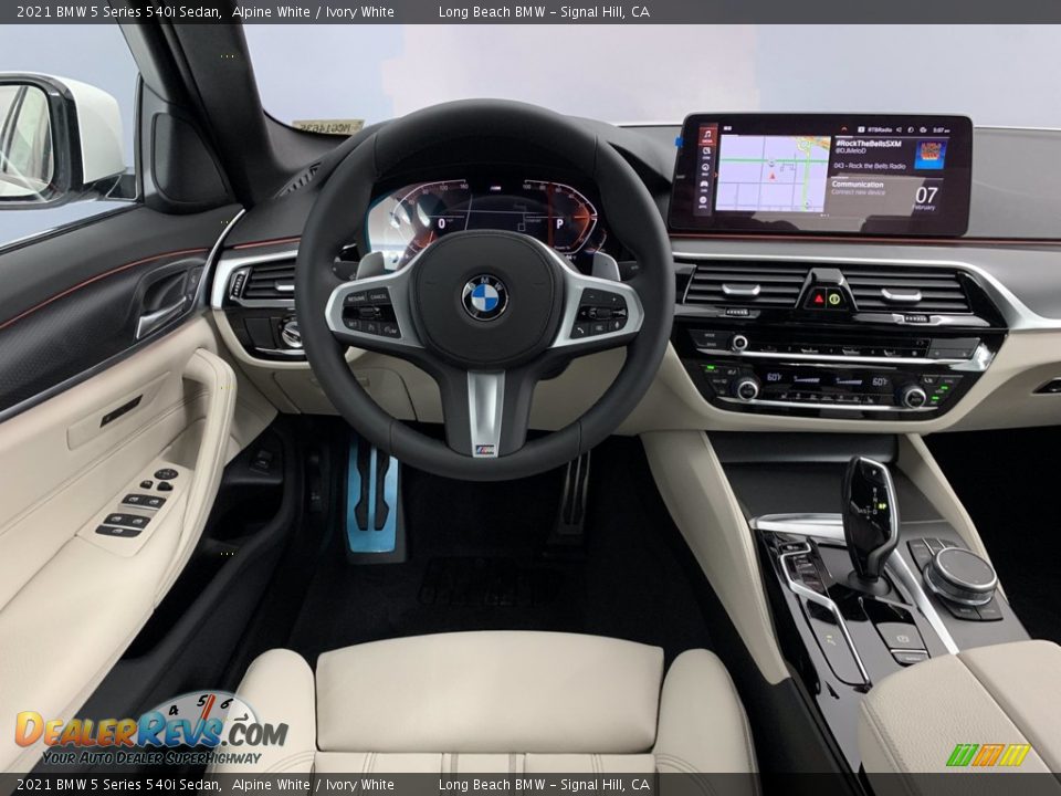 2021 BMW 5 Series 540i Sedan Alpine White / Ivory White Photo #5