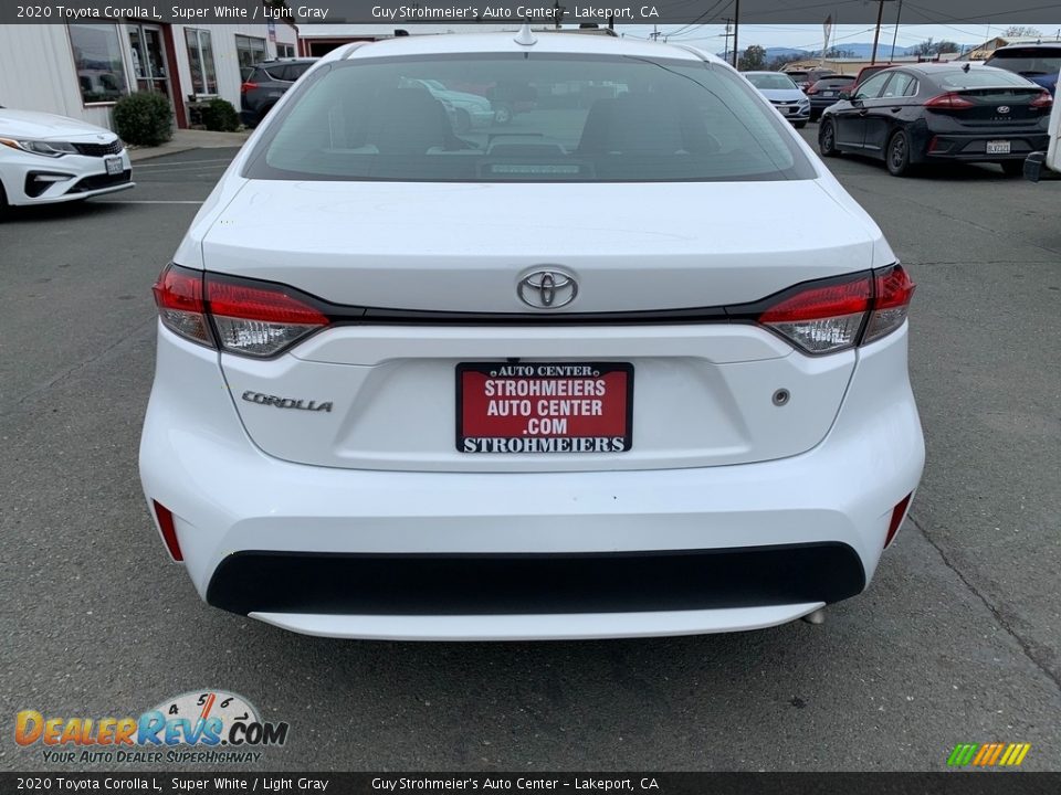 2020 Toyota Corolla L Super White / Light Gray Photo #6