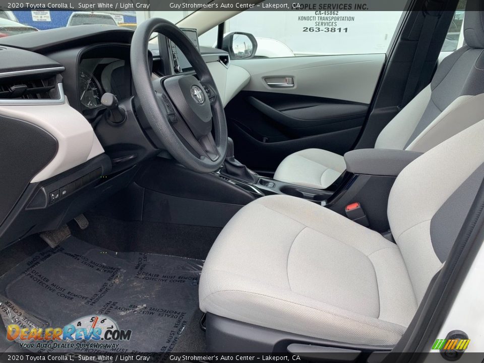 2020 Toyota Corolla L Super White / Light Gray Photo #11