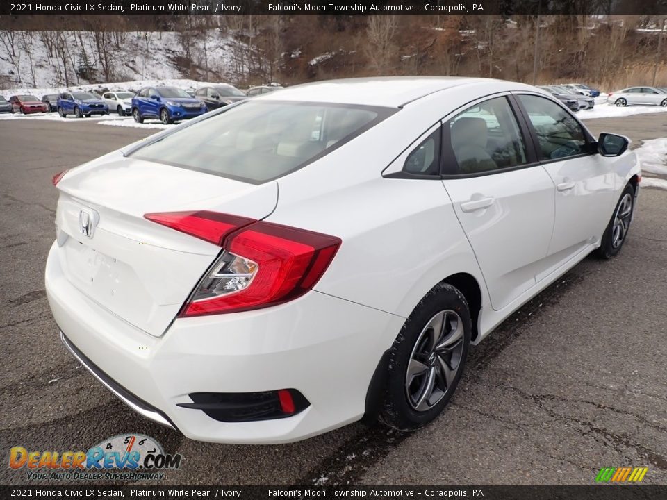 2021 Honda Civic LX Sedan Platinum White Pearl / Ivory Photo #6