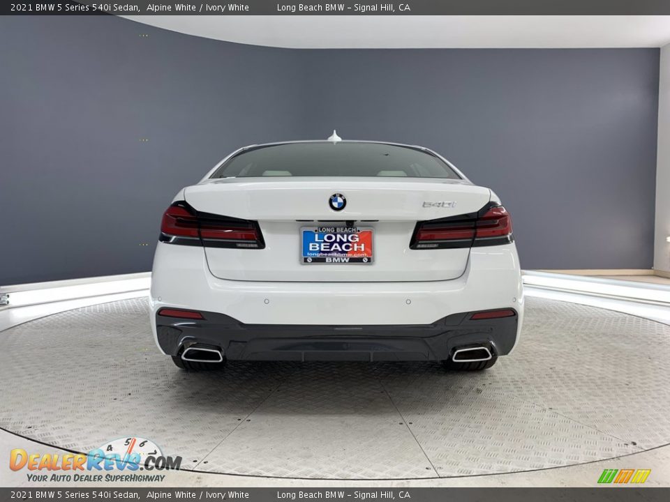 2021 BMW 5 Series 540i Sedan Alpine White / Ivory White Photo #15