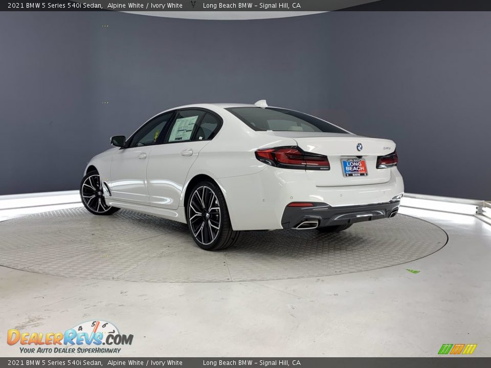 2021 BMW 5 Series 540i Sedan Alpine White / Ivory White Photo #22