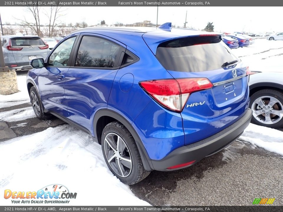 2021 Honda HR-V EX-L AWD Aegean Blue Metallic / Black Photo #3