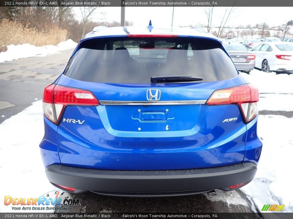 2021 Honda HR-V EX-L AWD Aegean Blue Metallic / Black Photo #4