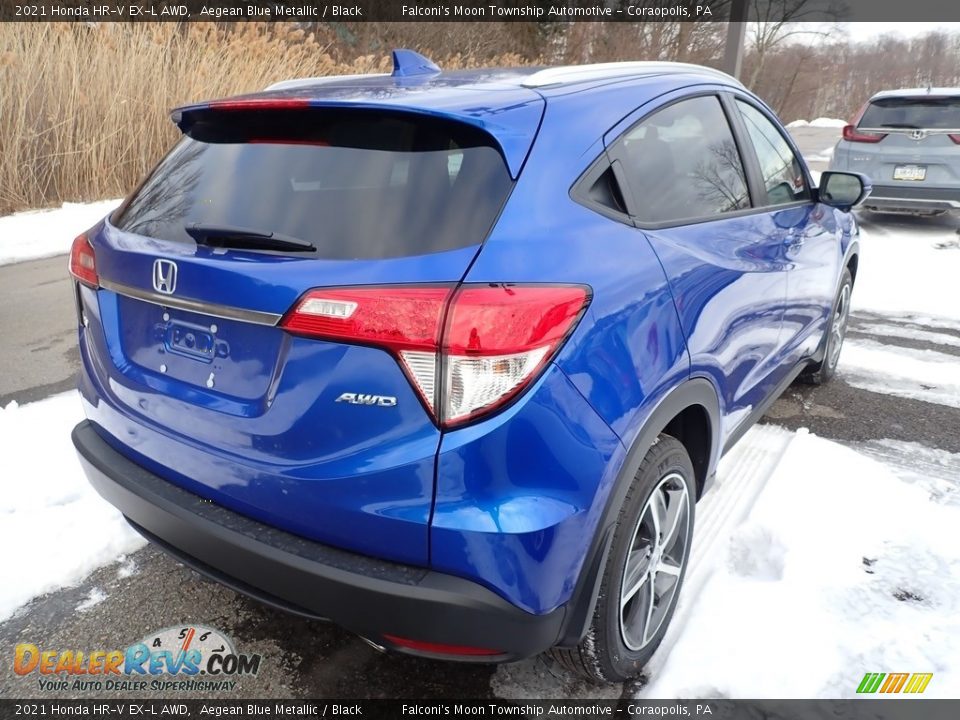 2021 Honda HR-V EX-L AWD Aegean Blue Metallic / Black Photo #5