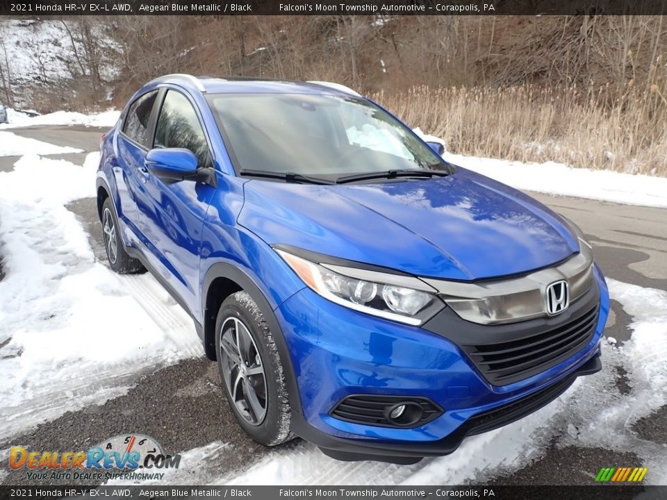 2021 Honda HR-V EX-L AWD Aegean Blue Metallic / Black Photo #6