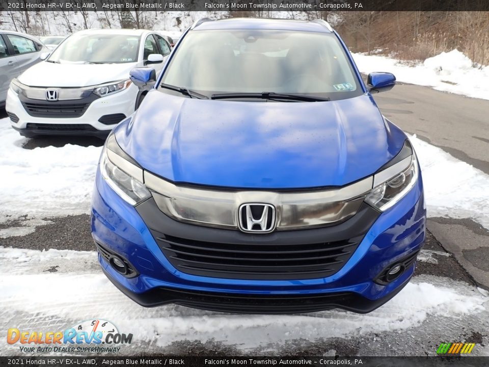 2021 Honda HR-V EX-L AWD Aegean Blue Metallic / Black Photo #7