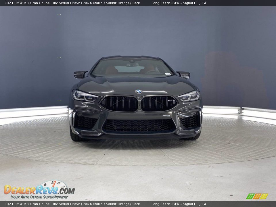 2021 BMW M8 Gran Coupe Individual Dravit Gray Metallic / Sakhir Orange/Black Photo #4