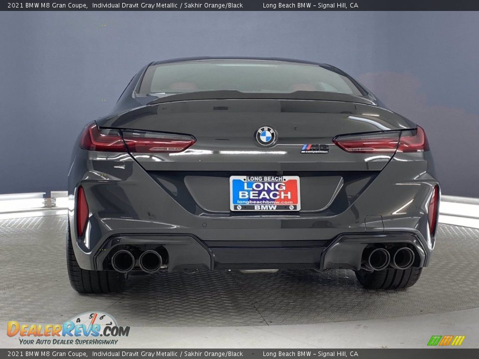 2021 BMW M8 Gran Coupe Individual Dravit Gray Metallic / Sakhir Orange/Black Photo #8