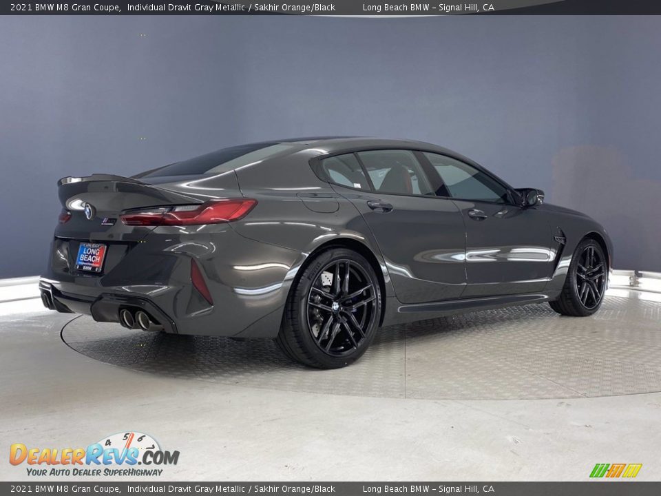 2021 BMW M8 Gran Coupe Individual Dravit Gray Metallic / Sakhir Orange/Black Photo #9