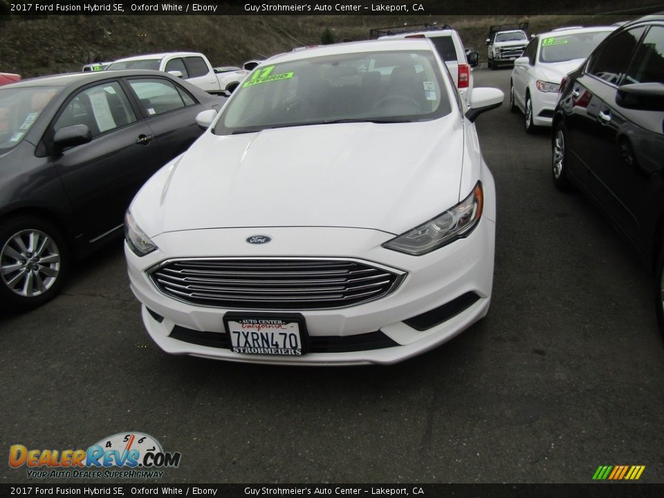 2017 Ford Fusion Hybrid SE Oxford White / Ebony Photo #3