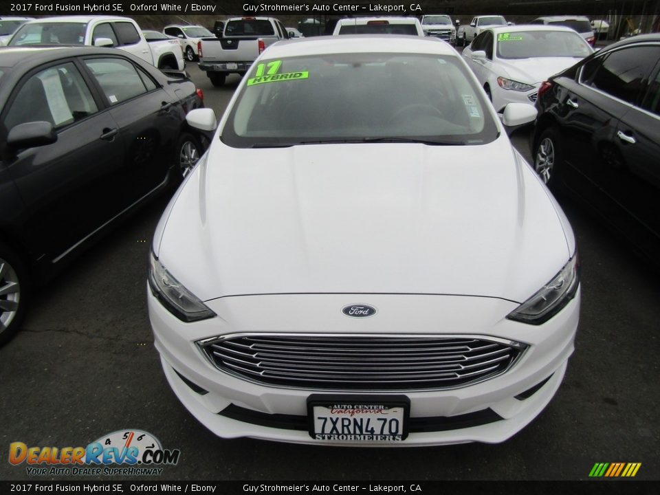 2017 Ford Fusion Hybrid SE Oxford White / Ebony Photo #4