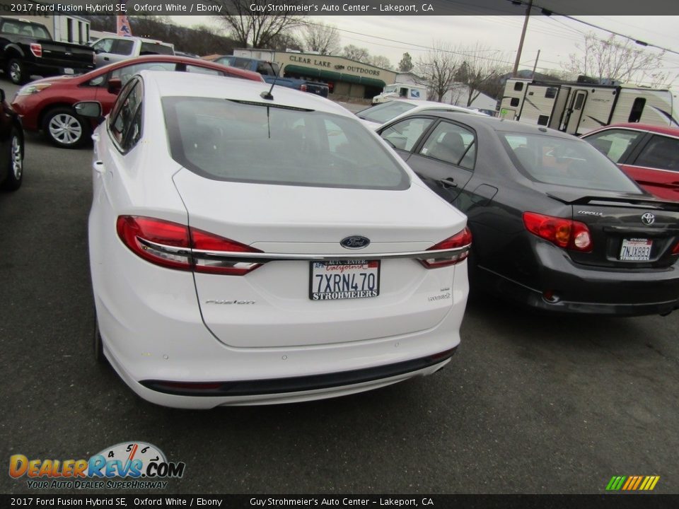 2017 Ford Fusion Hybrid SE Oxford White / Ebony Photo #6