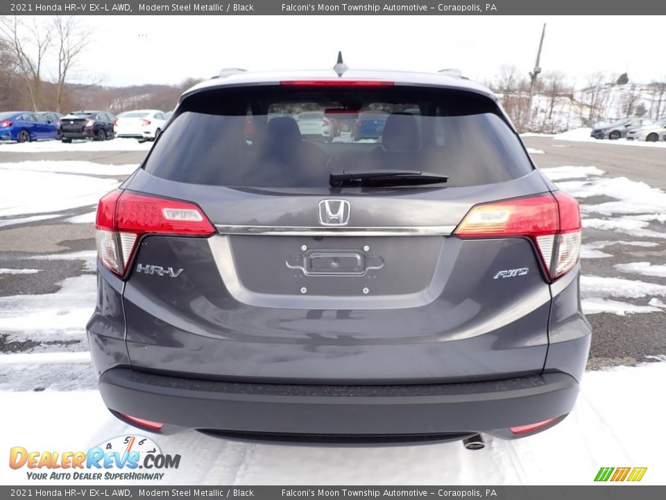 2021 Honda HR-V EX-L AWD Modern Steel Metallic / Black Photo #3