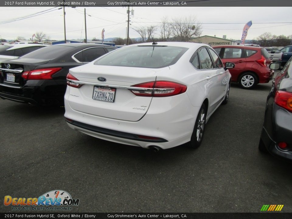 2017 Ford Fusion Hybrid SE Oxford White / Ebony Photo #7