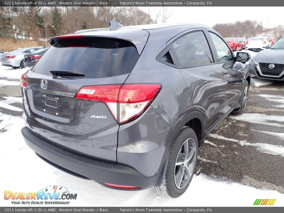 2021 Honda HR-V EX-L AWD Modern Steel Metallic / Black Photo #4