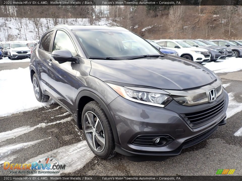 2021 Honda HR-V EX-L AWD Modern Steel Metallic / Black Photo #5