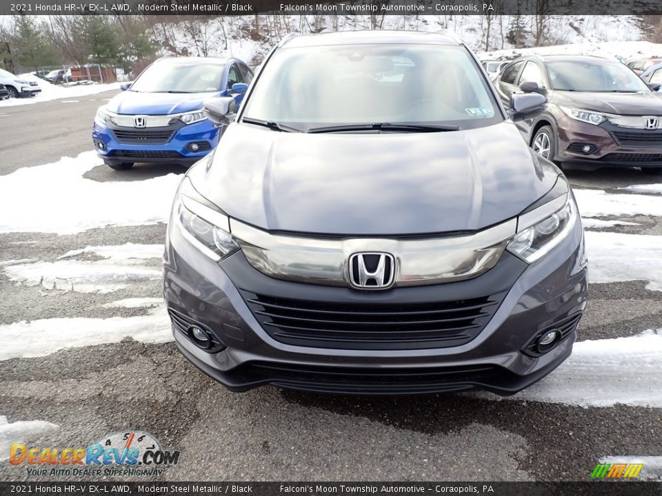 2021 Honda HR-V EX-L AWD Modern Steel Metallic / Black Photo #6