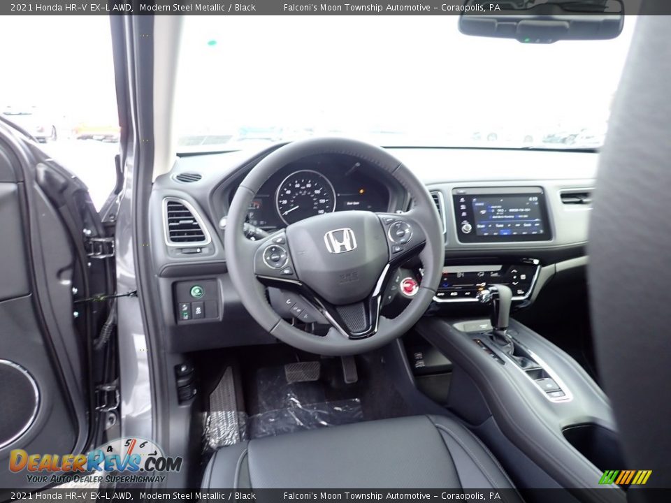 2021 Honda HR-V EX-L AWD Modern Steel Metallic / Black Photo #9