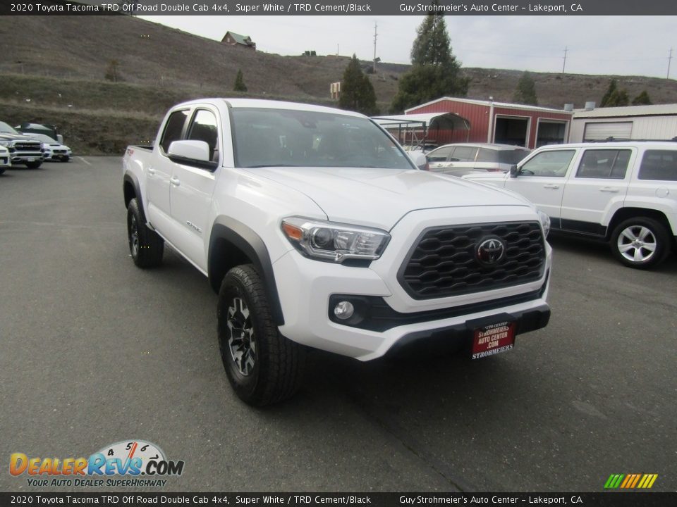 2020 Toyota Tacoma TRD Off Road Double Cab 4x4 Super White / TRD Cement/Black Photo #1