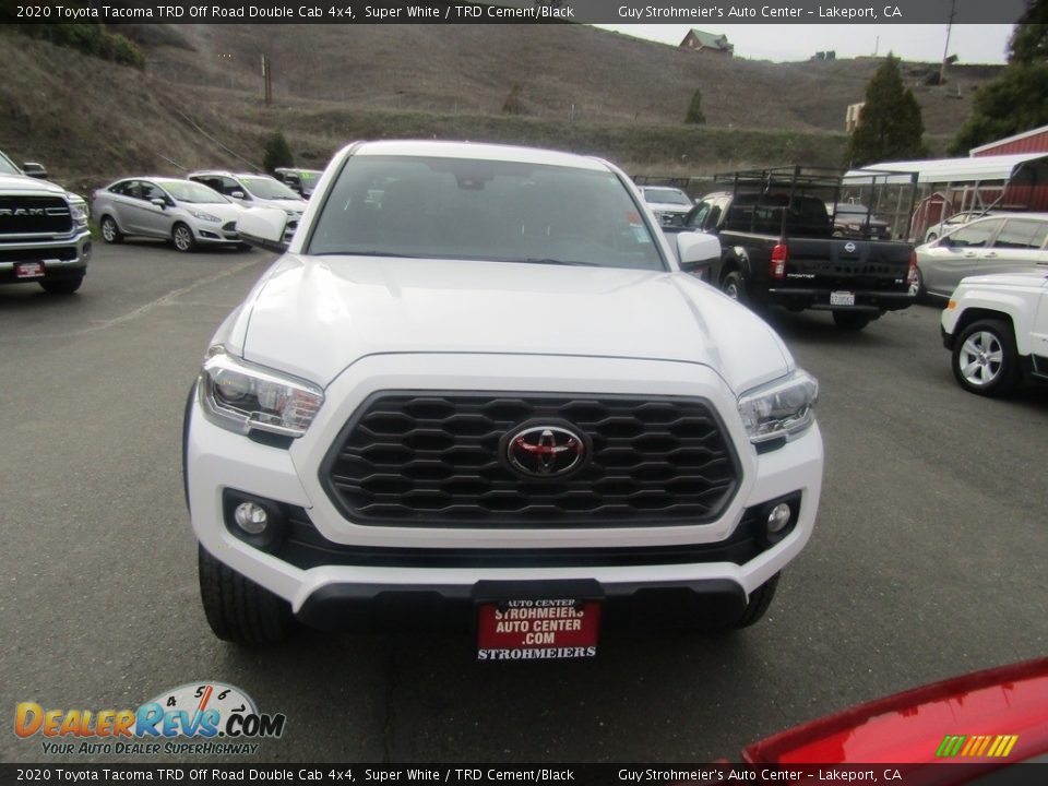 2020 Toyota Tacoma TRD Off Road Double Cab 4x4 Super White / TRD Cement/Black Photo #3