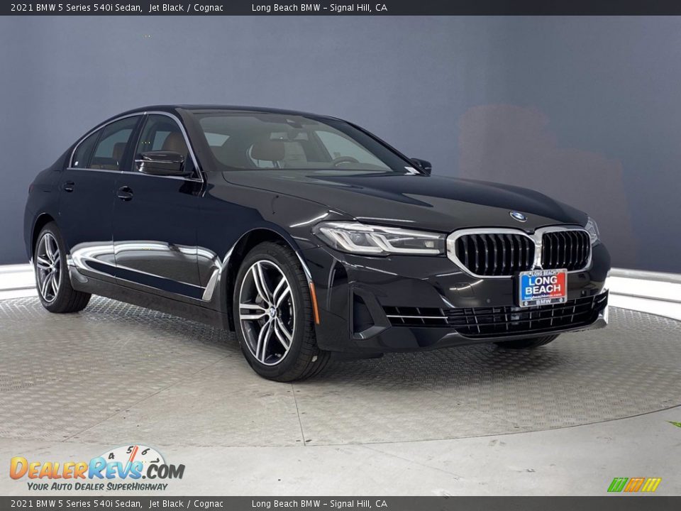 2021 BMW 5 Series 540i Sedan Jet Black / Cognac Photo #1