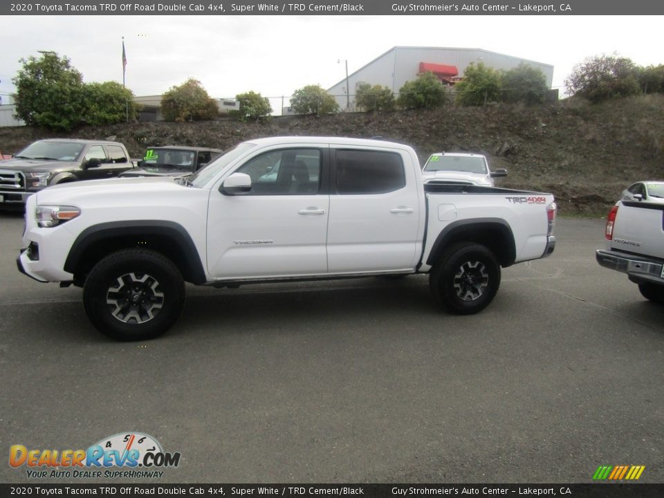 2020 Toyota Tacoma TRD Off Road Double Cab 4x4 Super White / TRD Cement/Black Photo #4