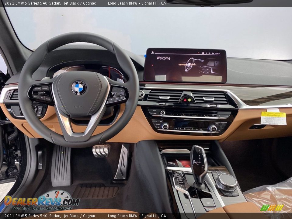 2021 BMW 5 Series 540i Sedan Jet Black / Cognac Photo #2