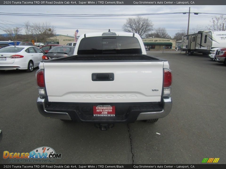 2020 Toyota Tacoma TRD Off Road Double Cab 4x4 Super White / TRD Cement/Black Photo #6