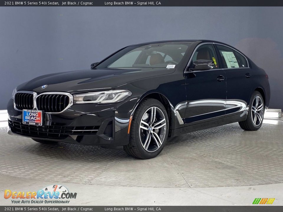 2021 BMW 5 Series 540i Sedan Jet Black / Cognac Photo #6