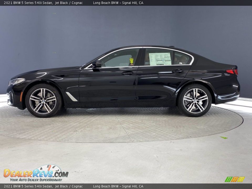 2021 BMW 5 Series 540i Sedan Jet Black / Cognac Photo #8