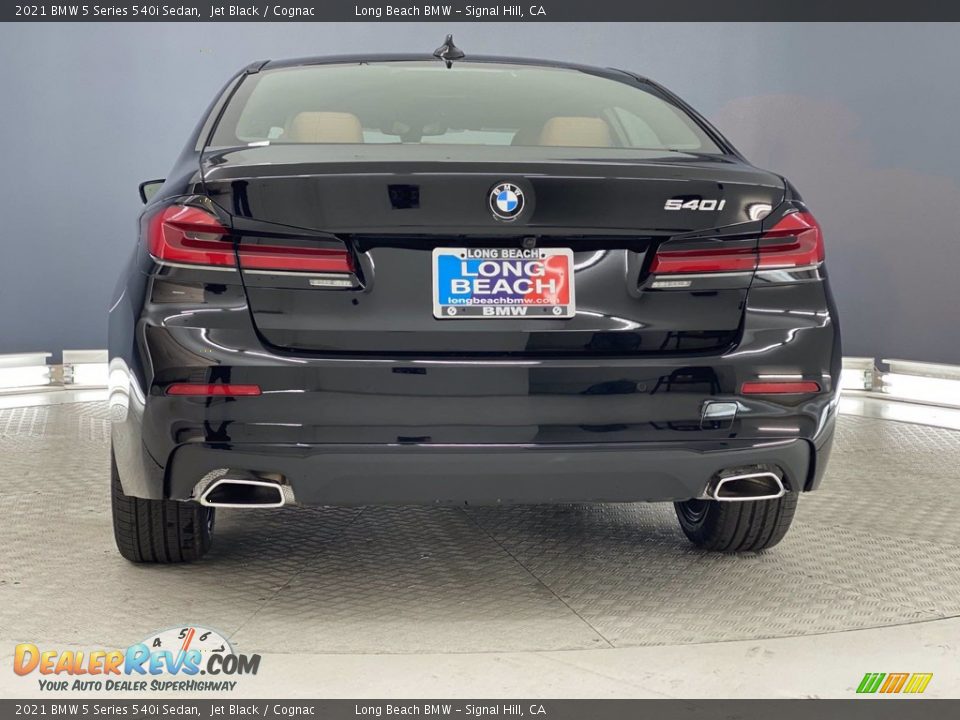 2021 BMW 5 Series 540i Sedan Jet Black / Cognac Photo #10