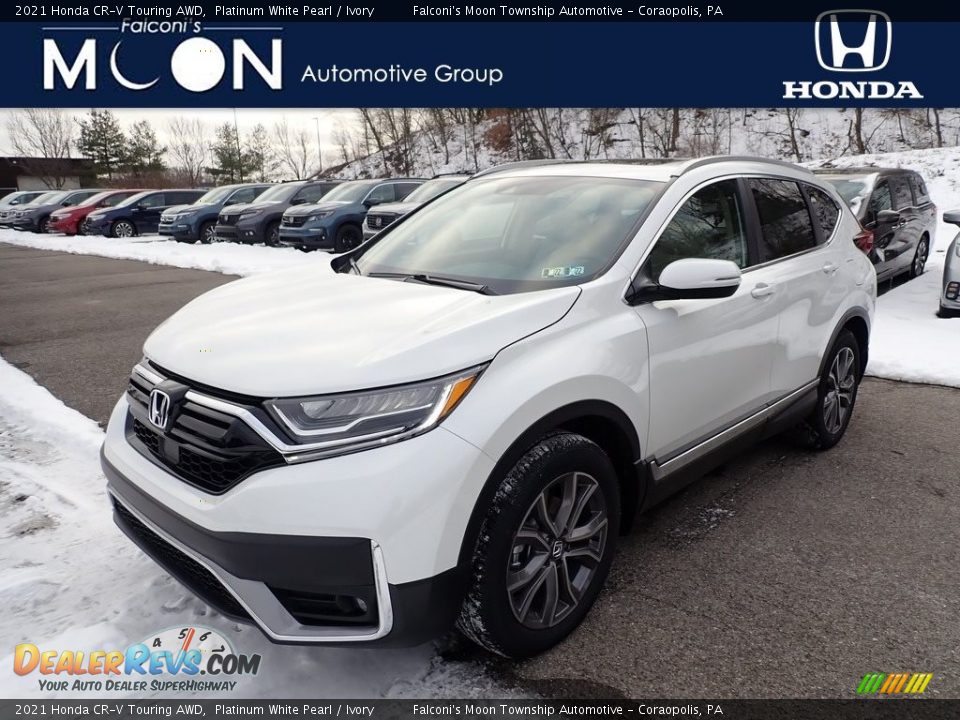 2021 Honda CR-V Touring AWD Platinum White Pearl / Ivory Photo #1