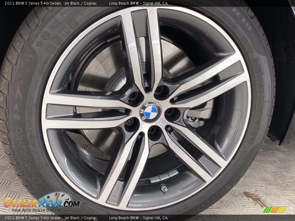 2021 BMW 5 Series 540i Sedan Jet Black / Cognac Photo #13