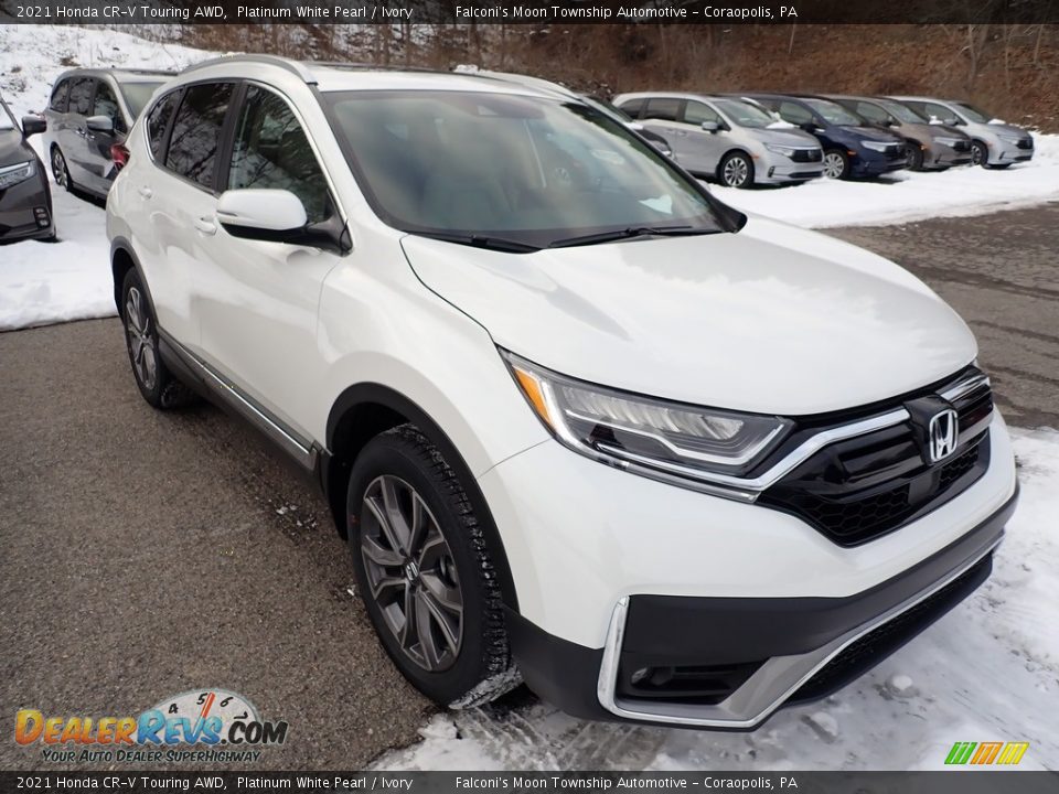 2021 Honda CR-V Touring AWD Platinum White Pearl / Ivory Photo #6