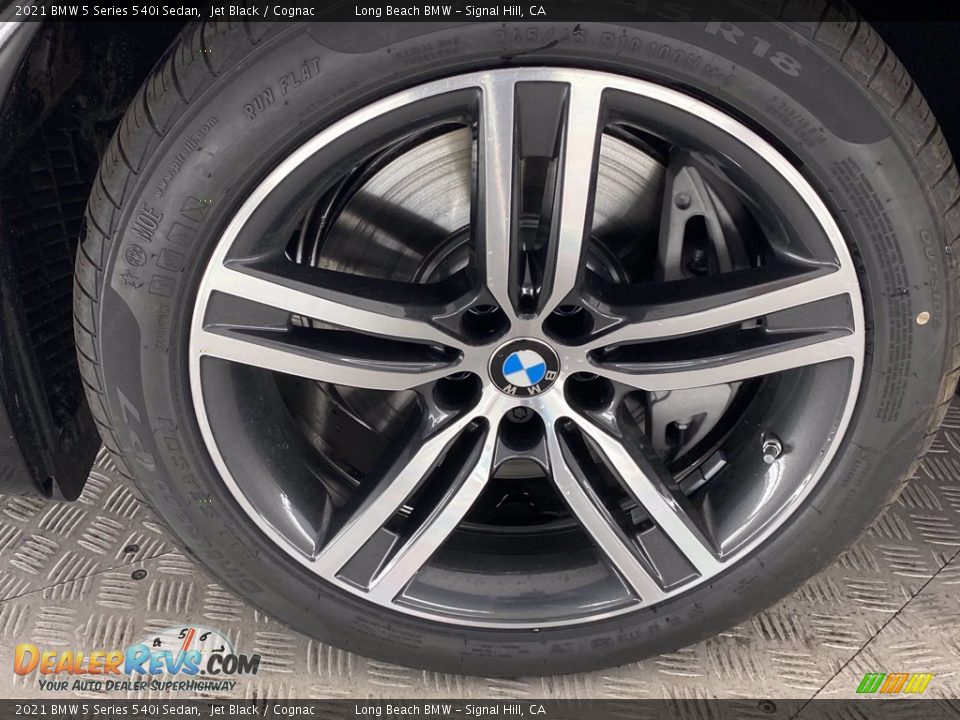 2021 BMW 5 Series 540i Sedan Jet Black / Cognac Photo #17