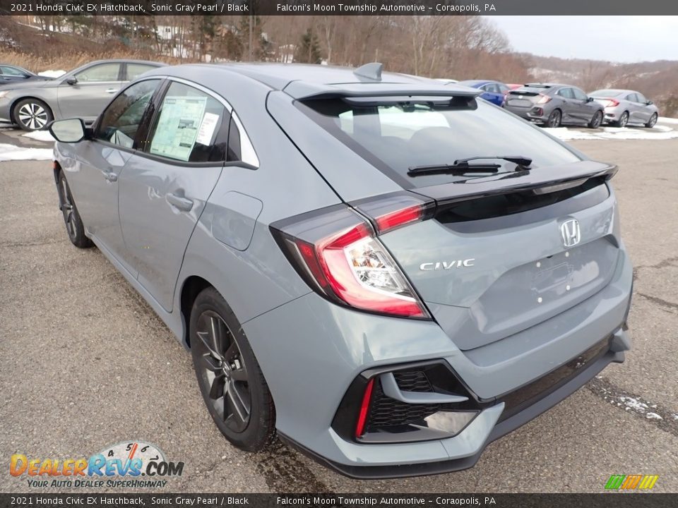 2021 Honda Civic EX Hatchback Sonic Gray Pearl / Black Photo #3