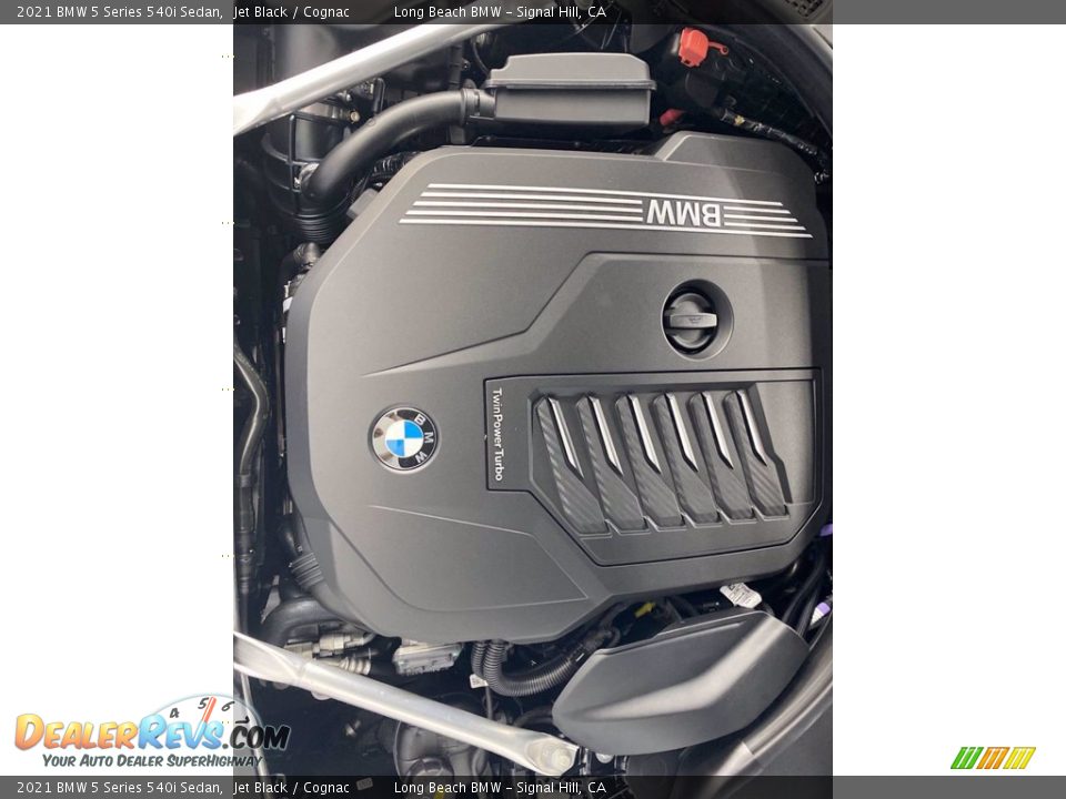 2021 BMW 5 Series 540i Sedan Jet Black / Cognac Photo #32