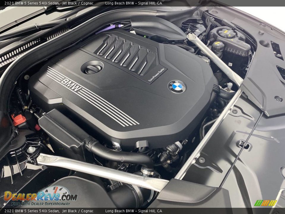 2021 BMW 5 Series 540i Sedan Jet Black / Cognac Photo #33