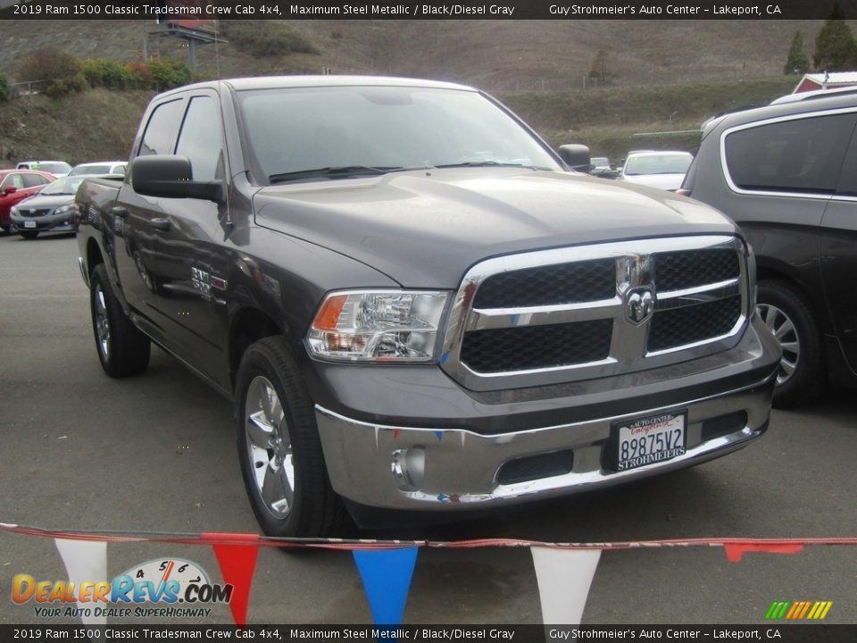 2019 Ram 1500 Classic Tradesman Crew Cab 4x4 Maximum Steel Metallic / Black/Diesel Gray Photo #1