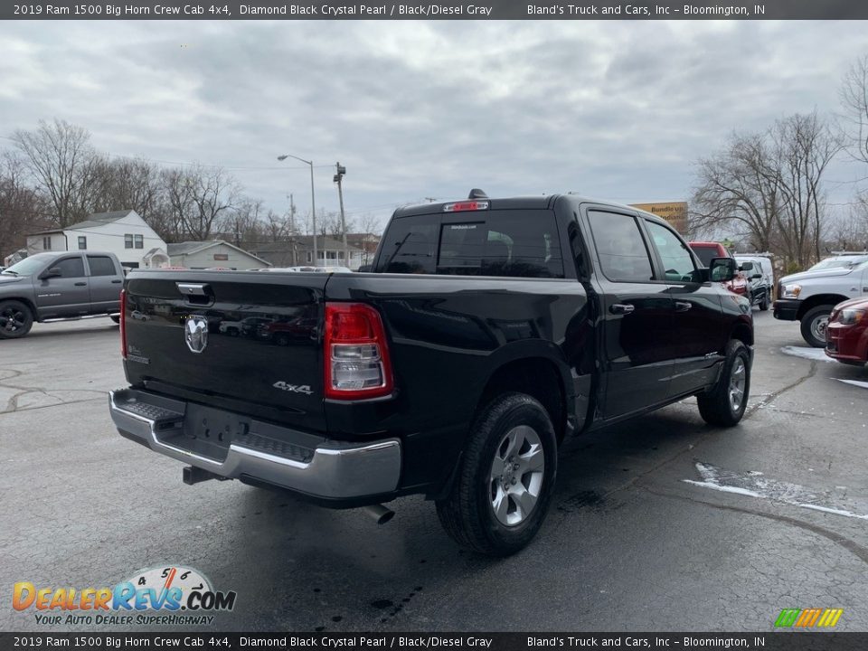 2019 Ram 1500 Big Horn Crew Cab 4x4 Diamond Black Crystal Pearl / Black/Diesel Gray Photo #4