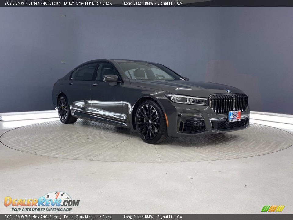 2021 BMW 7 Series 740i Sedan Dravit Gray Metallic / Black Photo #4