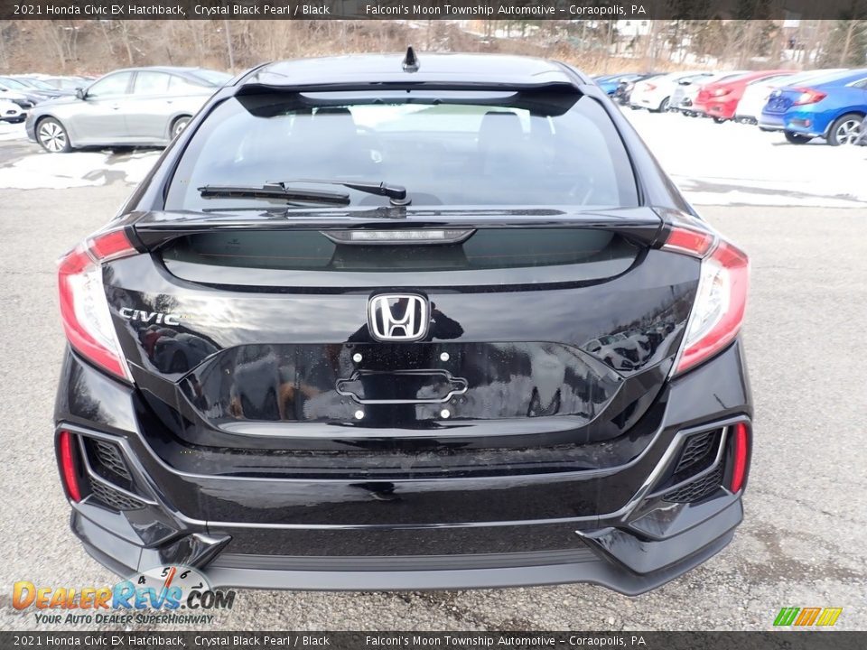 2021 Honda Civic EX Hatchback Crystal Black Pearl / Black Photo #4