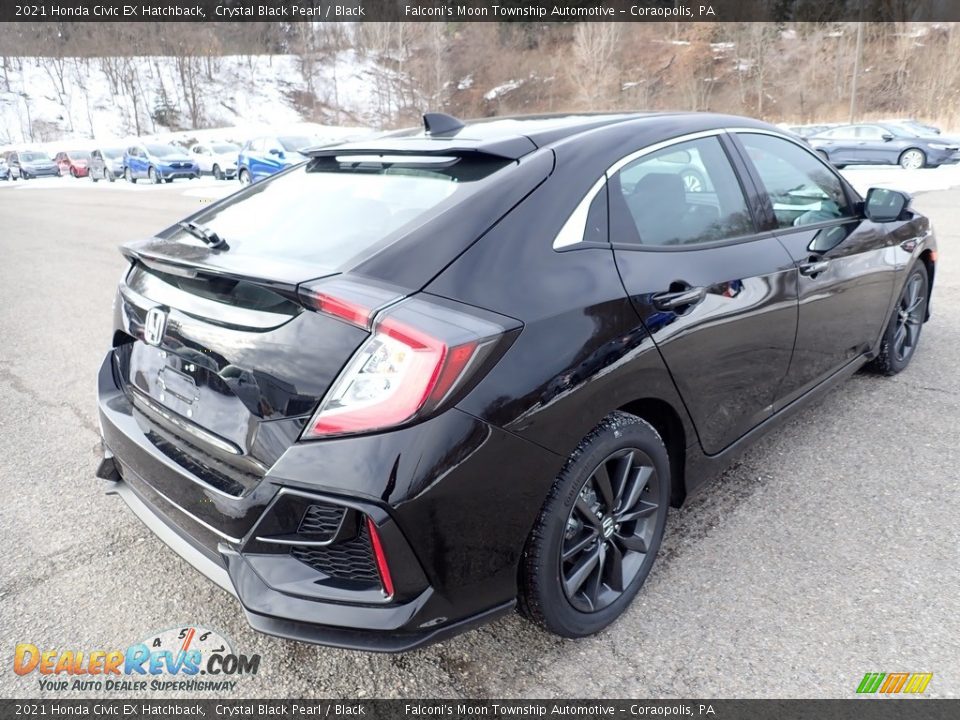 2021 Honda Civic EX Hatchback Crystal Black Pearl / Black Photo #5