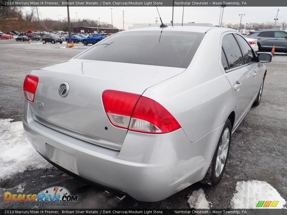 2010 Mercury Milan I4 Premier Brilliant Silver Metallic / Dark Charcoal/Medium Light Stone Photo #4