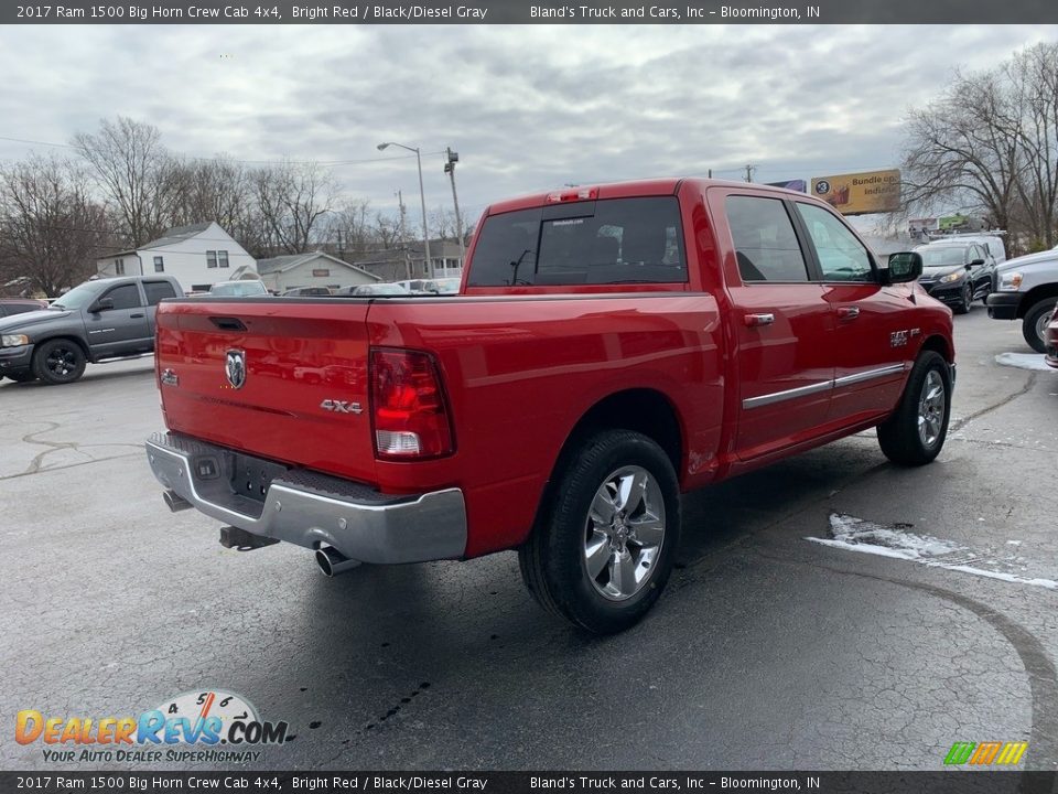 2017 Ram 1500 Big Horn Crew Cab 4x4 Bright Red / Black/Diesel Gray Photo #4