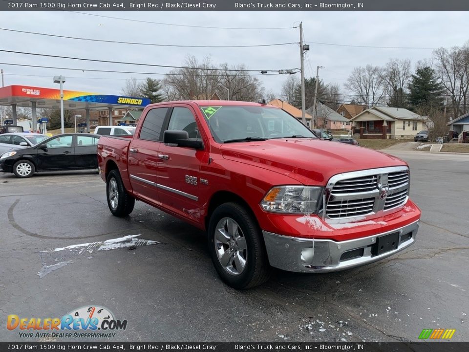 2017 Ram 1500 Big Horn Crew Cab 4x4 Bright Red / Black/Diesel Gray Photo #5