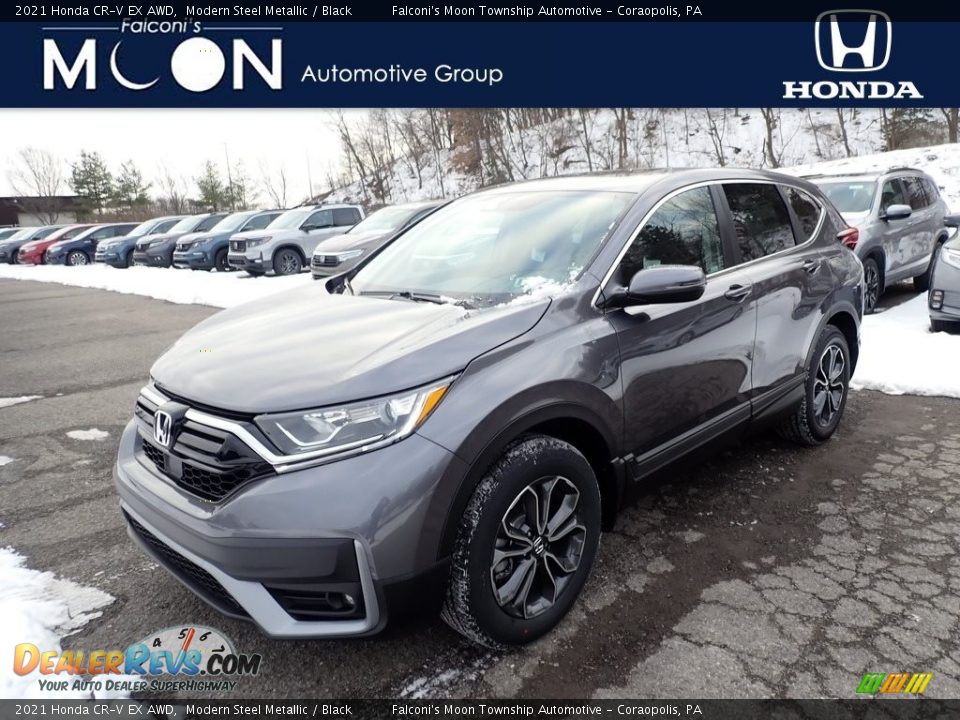 2021 Honda CR-V EX AWD Modern Steel Metallic / Black Photo #1